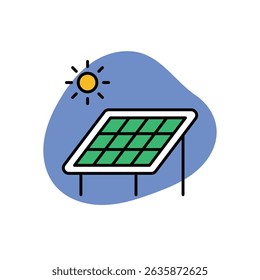 Icono de Tecnología solar Vector Ilustración de stock