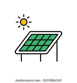 Tecnologia solar ícone ilustração vetorial