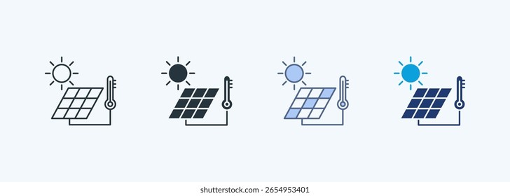 Solar Thermal Multiple Style Icon Collection