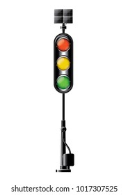 Solar traffic lights isolated on white background, design concept for start up, business solutions,development and innovation, creativity, icon, Vector,eps10