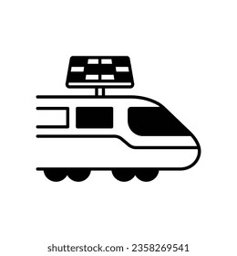 Icono de vector de tranvía solar que puede fácilmente modificar o editar 

