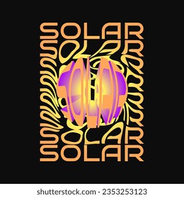 Diseño de tipografía solar para logotipo, afiche, ropa de calle, impresión y más diseño