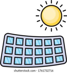 solar vector flat color icon 