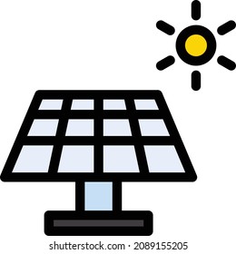 ilustración del vector solar en un fondo transparente. Símbolos de calidad premium. Icono vectorial de trazo para el concepto y diseño gráfico.