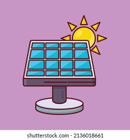 solar Vector illustration on a transparent background. Premium quality symmbols. Vector line flat icons for concept and graphic design. 