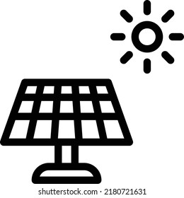 Ilustración del vector solar sobre un fondo transparente.Símbolos de calidad superior.Icono del vector de trazo para el diseño de concepto y gráfico.
