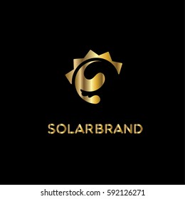 Solar vector logo design template