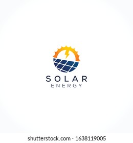 Solar Voltage icon and sun logo