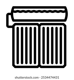 solar water heater energy conservation line icon vector. solar water heater energy conservation sign. isolated contour symbol black illustration