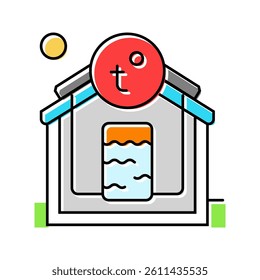 solar water heater energy conservation color icon vector. solar water heater energy conservation sign. isolated symbol illustration