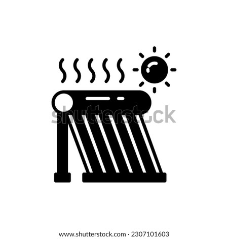 Solar Water Heater icon in vector. Illustration