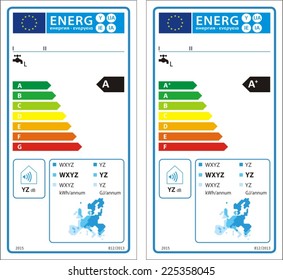 Solar water heaters new energy rating graph label