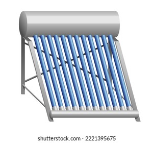 Sistema de calefacción de agua solar para el techo - tecnología económica de suministro de agua caliente