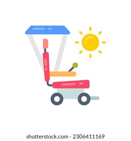 Solar Wheelchair icon in vector. Illustration