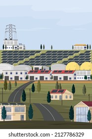 solarcell energy, solarcell power plant supply electricity to the factory and city