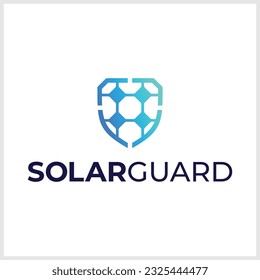 solarguard logo design shield concept