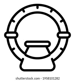 Icono de círculo de solárium. Esquema Icono de vector de círculo de solarium para diseño web aislado en fondo blanco