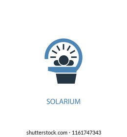 solarium concept 2 colored icon. Simple blue element illustration. solarium concept symbol design from Beauty set. Can be used for web and mobile UI/UX
