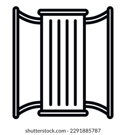 Solarium equipment icon outline vector. Sun spa. Fashion health