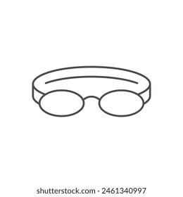 Solarium glasses line outline icon