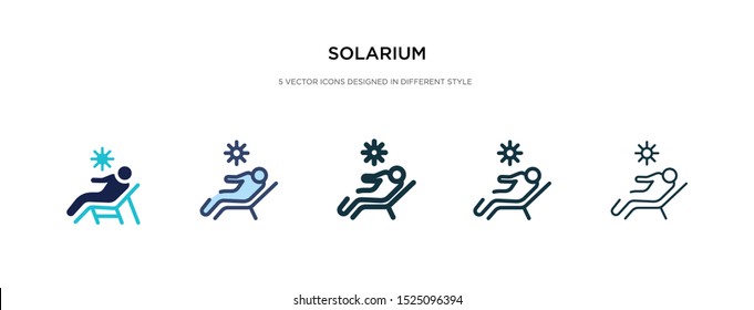 solarium icon in different style vector illustration. two colored and black solarium vector icons designed in filled, outline, line and stroke style can be used for web, mobile, ui