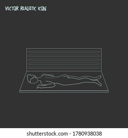 Solarium icon line element. Vector illustration of solarium icon line isolated on clean background for your web mobile app logo design.