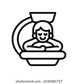 Ilustração do vetor da linha do ícone do Solarium