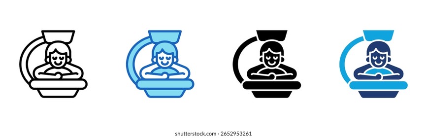 Solarium icon Multi Style Vector Illustration