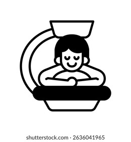 Ilustração do vetor de contorno de ícone do Solarium