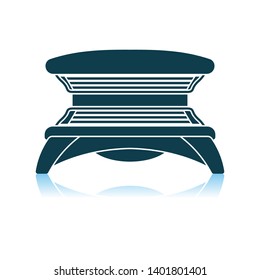 Solarium Icon. Shadow Reflection Design. Vector Illustration.