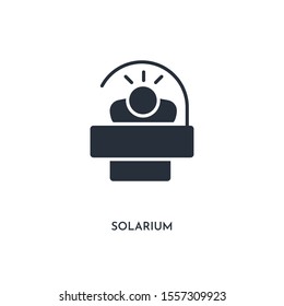 solarium icon. simple element illustration. isolated trendy filled solarium icon on white background. can be used for web, mobile, ui.