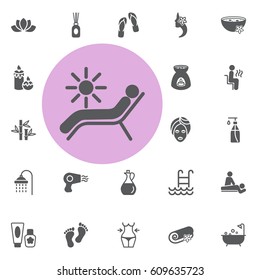 solarium icon. spa set vector illustration on white background