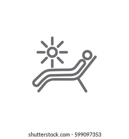 solarium icon. spa vector illustration on white background