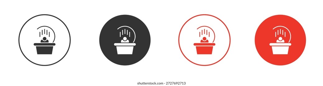 Símbolo do ícone do Solarium. Design simples e plano para aplicativos móveis ou da Web. Logotipo de ilustração Vetor mínimo.