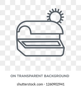 solarium icon. Trendy flat vector solarium icon on transparent background from General collection. High quality filled solarium symbol use for web and mobile
