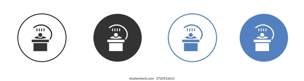 Solarium icon vector clip art illustration collection