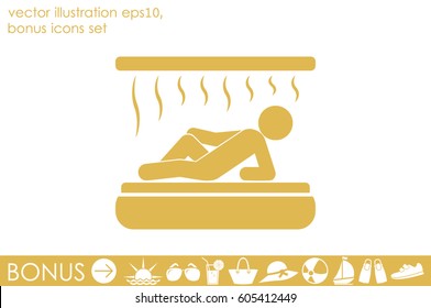 Solarium icon vector illustration