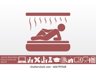 Solarium icon vector illustration
