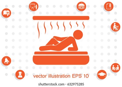 Solarium icon vector illustration