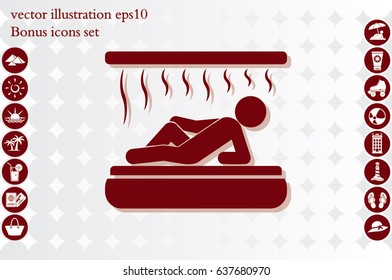 Solarium icon vector illustration