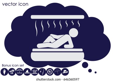 Solarium icon vector illustration