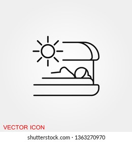 Solarium icon vector sign symbol for design