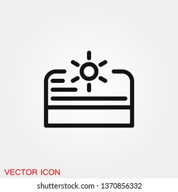 Solarium icon vector sign symbol for design
