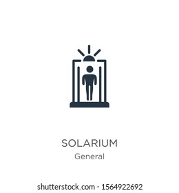 Solarium icon vector. Trendy flat solarium icon from general collection isolated on white background. Vector illustration can be used for web and mobile graphic design, logo, eps10