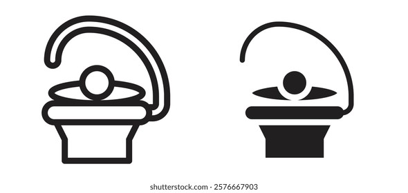 Solarium icons in outline and stroke versions