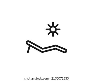 solarium line icon. High quality outline symbol for web design or mobile app. Thin line sign for design logo. Color outline pictogram on white background