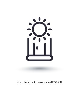 Solarium Line Icon On White