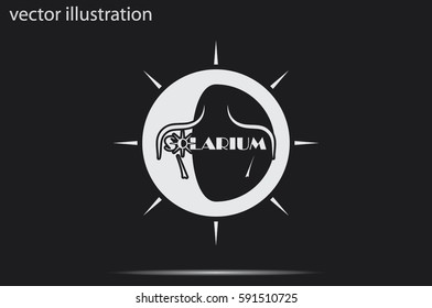 solarium logo, icon vector illustration