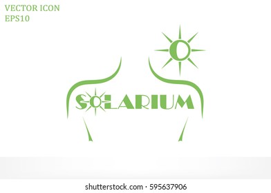 solarium logo, icon vector illustration.