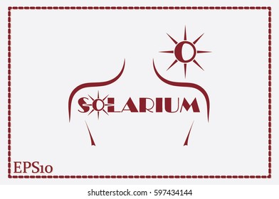 solarium logo, icon vector illustration.